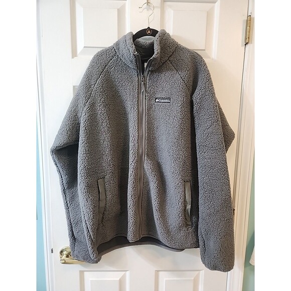 COLUMBIA Zip Up Fleece Gray Jacket (Size XL) - Picture 1 of 7